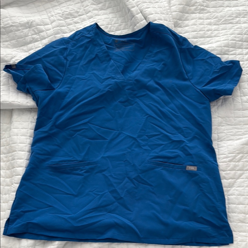 Figs Royal Blue Technical Collection Top